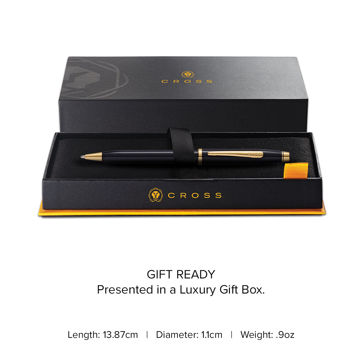 Cross Century II Classic Black Ballpoint Pen by A.T. Cross in luxury gift box on Tampa Home & Garden Store