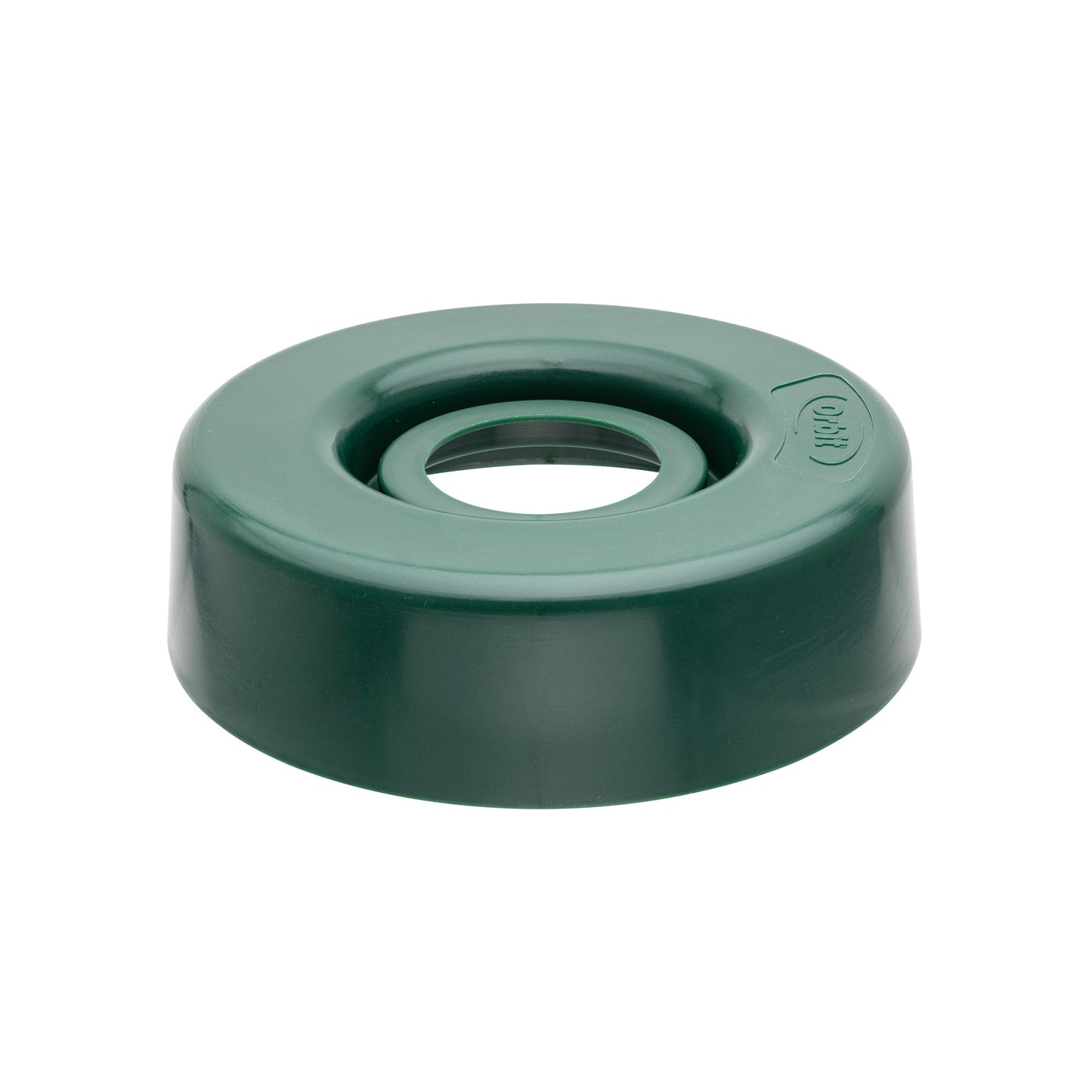 Sprinkler Guard 5-inch Donut Orbit Irrigation green plastic surrounding sprinkler head on Tampa Home & Garden Store