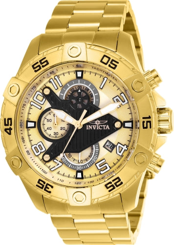 Invicta men's S1 Rally gold-tone stainless steel watch with chronograph on Tampa Home & Garden Store