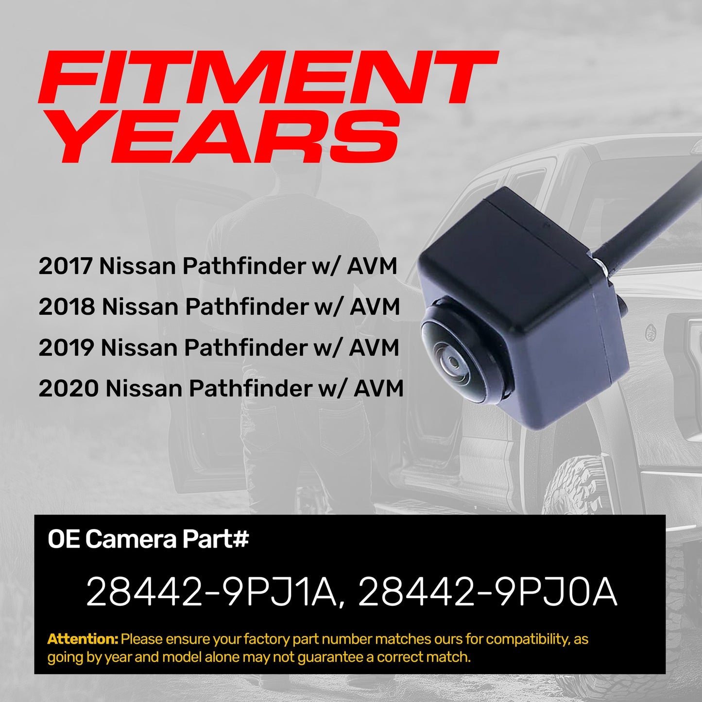 Nissan Pathfinder w/ AVM OEM backup camera 2017-2020 28442-9PJ0A/9PJ1A Master Tailgaters on Tampa Home & Garden Store