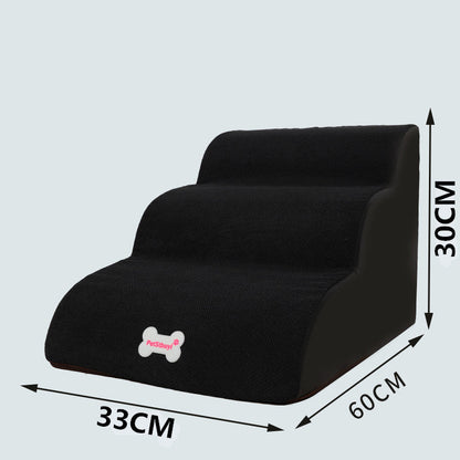 Sell My Stuff black three-step dog stair ladder with bone logo, 33x60x30 cm on Tampa Home & Garden Store