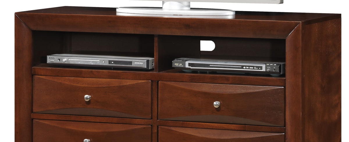 Media chest by HouseOfZazla with beveled fronts and two shelves on Tampa Home & Garden Store
