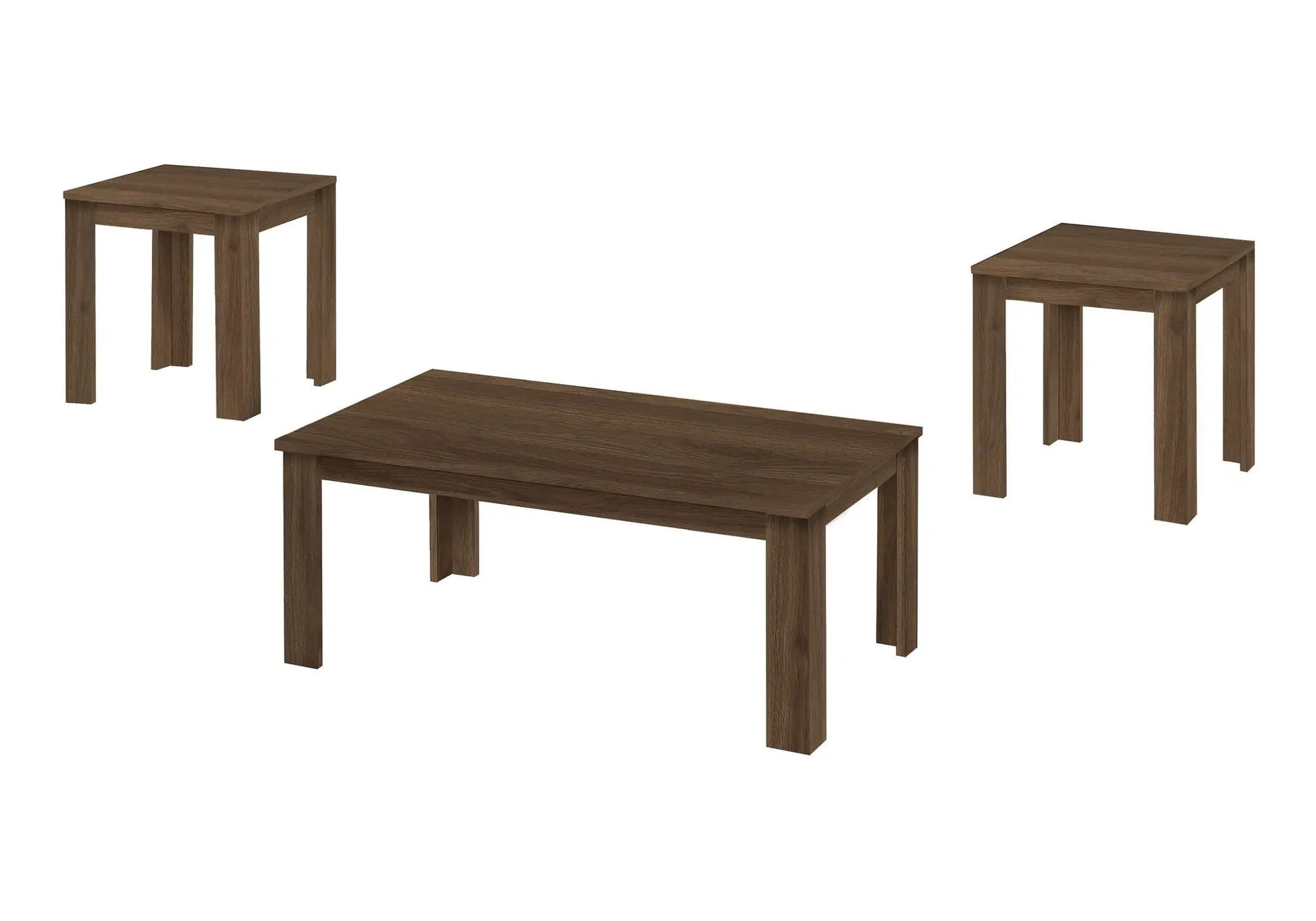 Table set of 3 wooden coffee, end, and side tables in dark brown by Unique Piece Furniture on Tampa Home & Garden Store