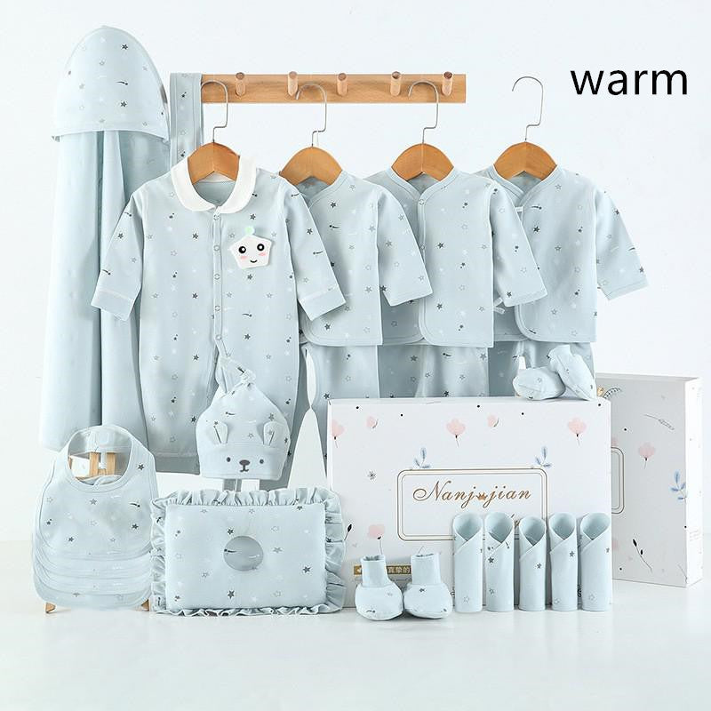 Newborn blue star print clothes gift set with hat, booties and bibs by Sell My Stuff on Tampa Home & Garden Store