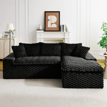 Modular Sofa, Convertible Twin Seat with Chaise