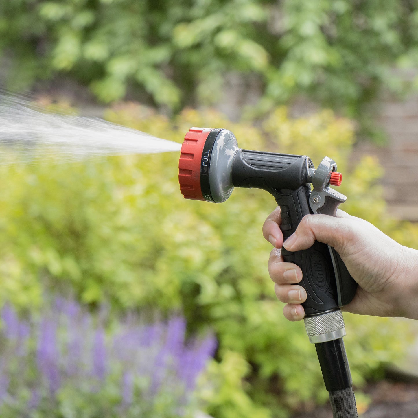 Hose end nozzle Orbit Irrigation 5-Pattern Zinc Rear Trigger contractor spray nozzle on Tampa Home & Garden Store