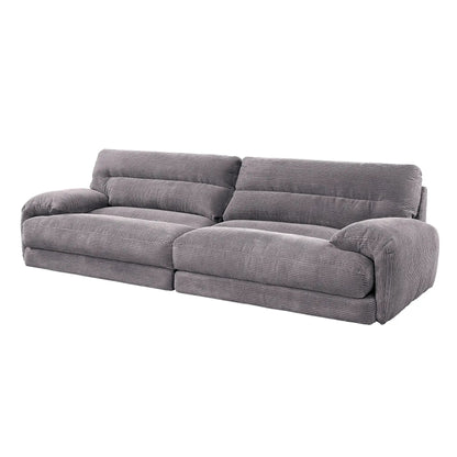 Cadenza Corduroy Sofa gray, stationary sofa by Unique Piece Furniture, corduroy upholstery on Tampa Home & Garden Store