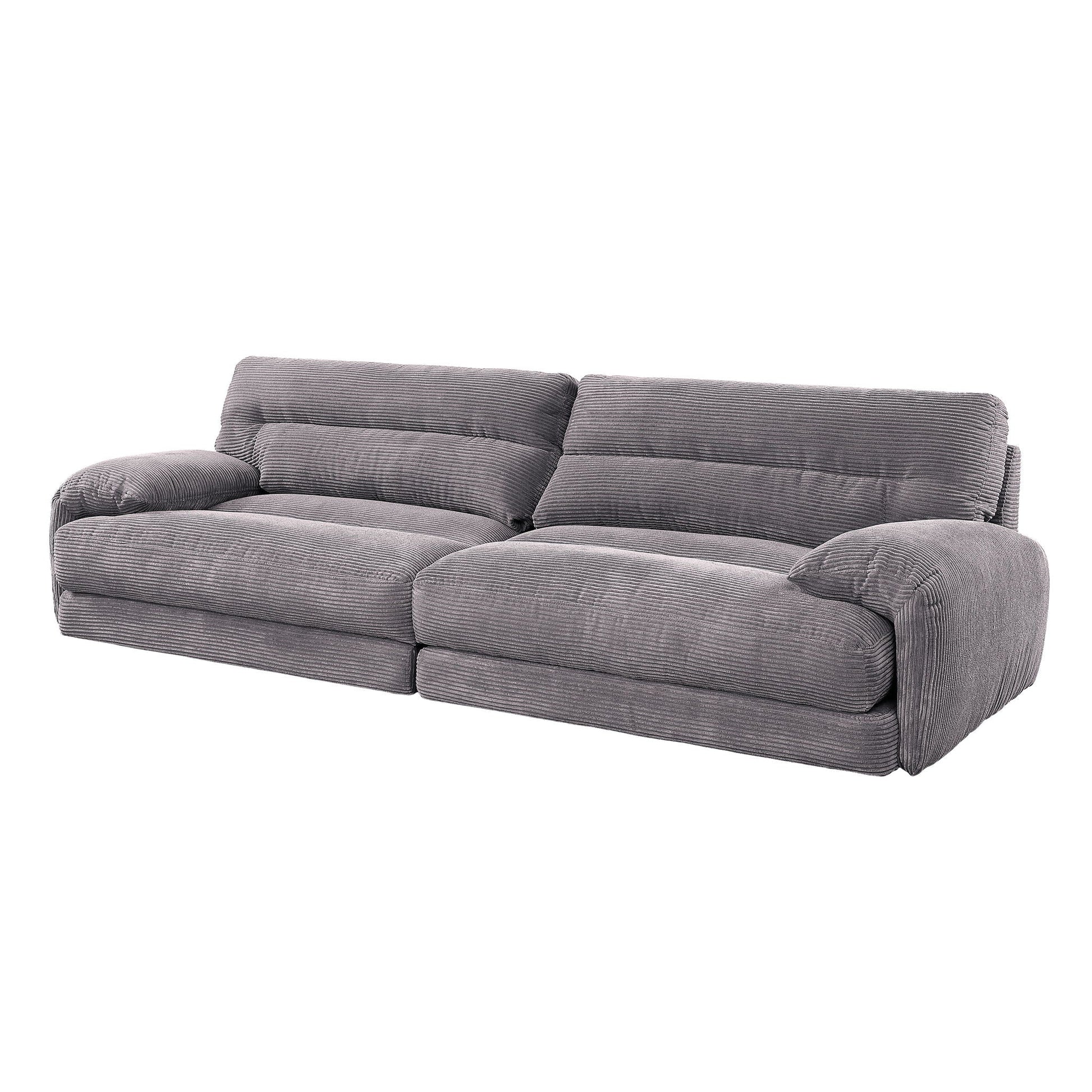 Cadenza Corduroy 2 Piece Living Room Set in gray by HouseOfZazla on Tampa Home & Garden Store