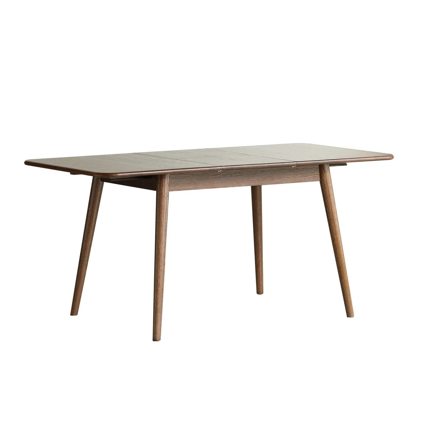 Dining table round-corner diagonal-leg telescopic for 6–8 people wood finish on Tampa Home & Garden Store
