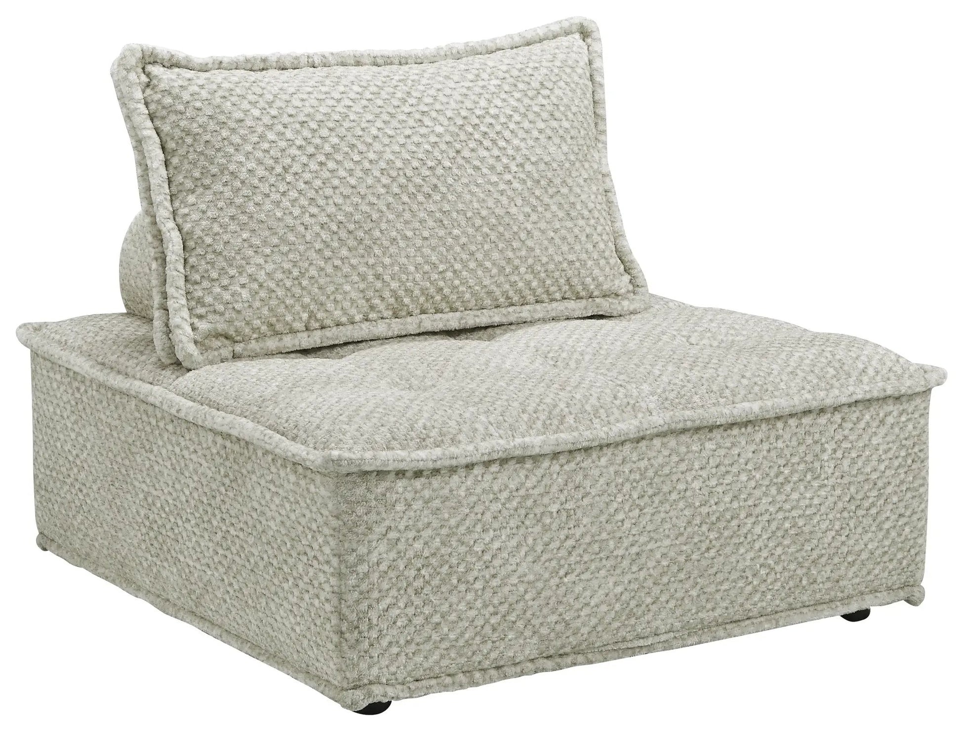 Bales stationary sectional beige boucle upholstery by Unique Piece Furniture on Tampa Home & Garden Store