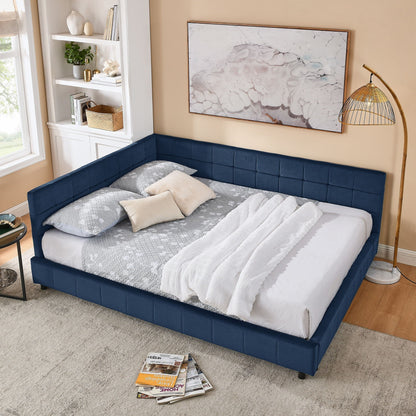 Mid-Century Upholstered Bed Frame and Backrest