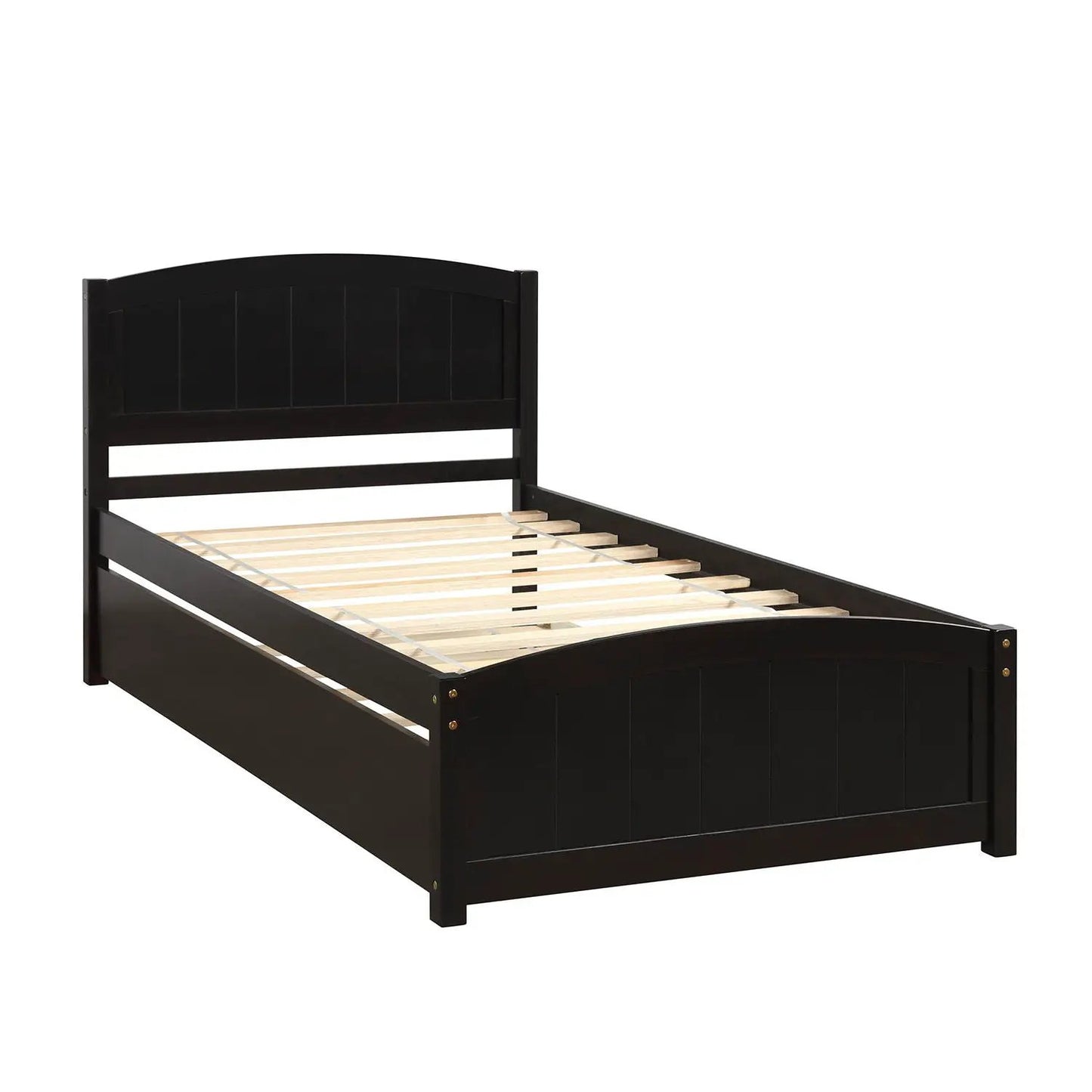 Platform Bed and Headboard With Footboard Slats