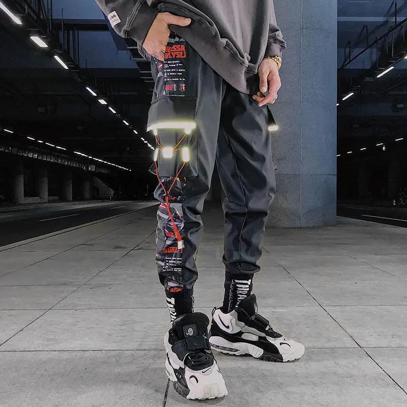 Men's Cropped Loose Overalls and Casual Pants