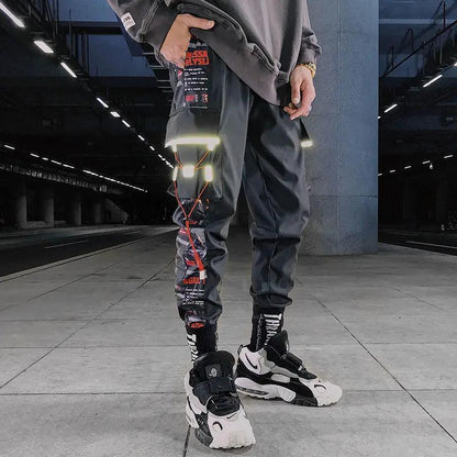 Men's Cropped Loose Overalls and Casual Pants