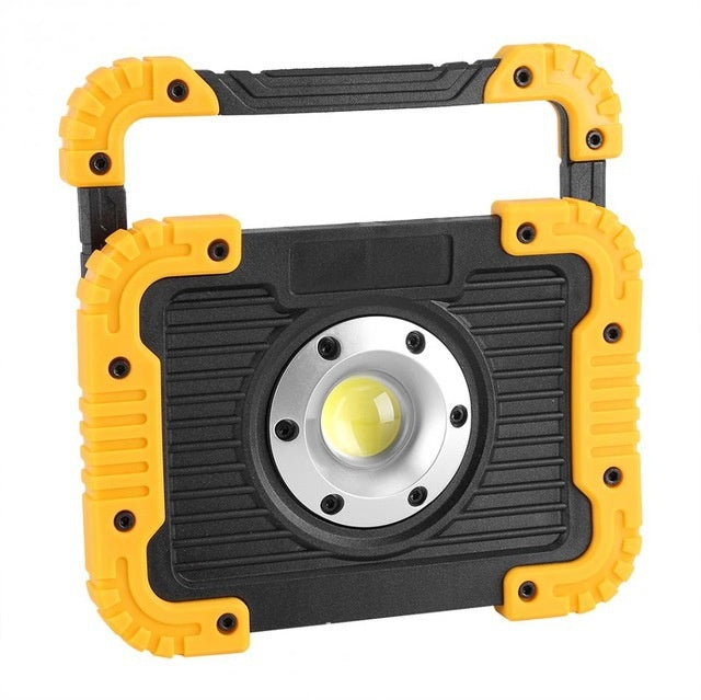Sell My Stuff LED camping lantern handheld torch, black body with yellow guards and central LED on Tampa Home & Garden Store