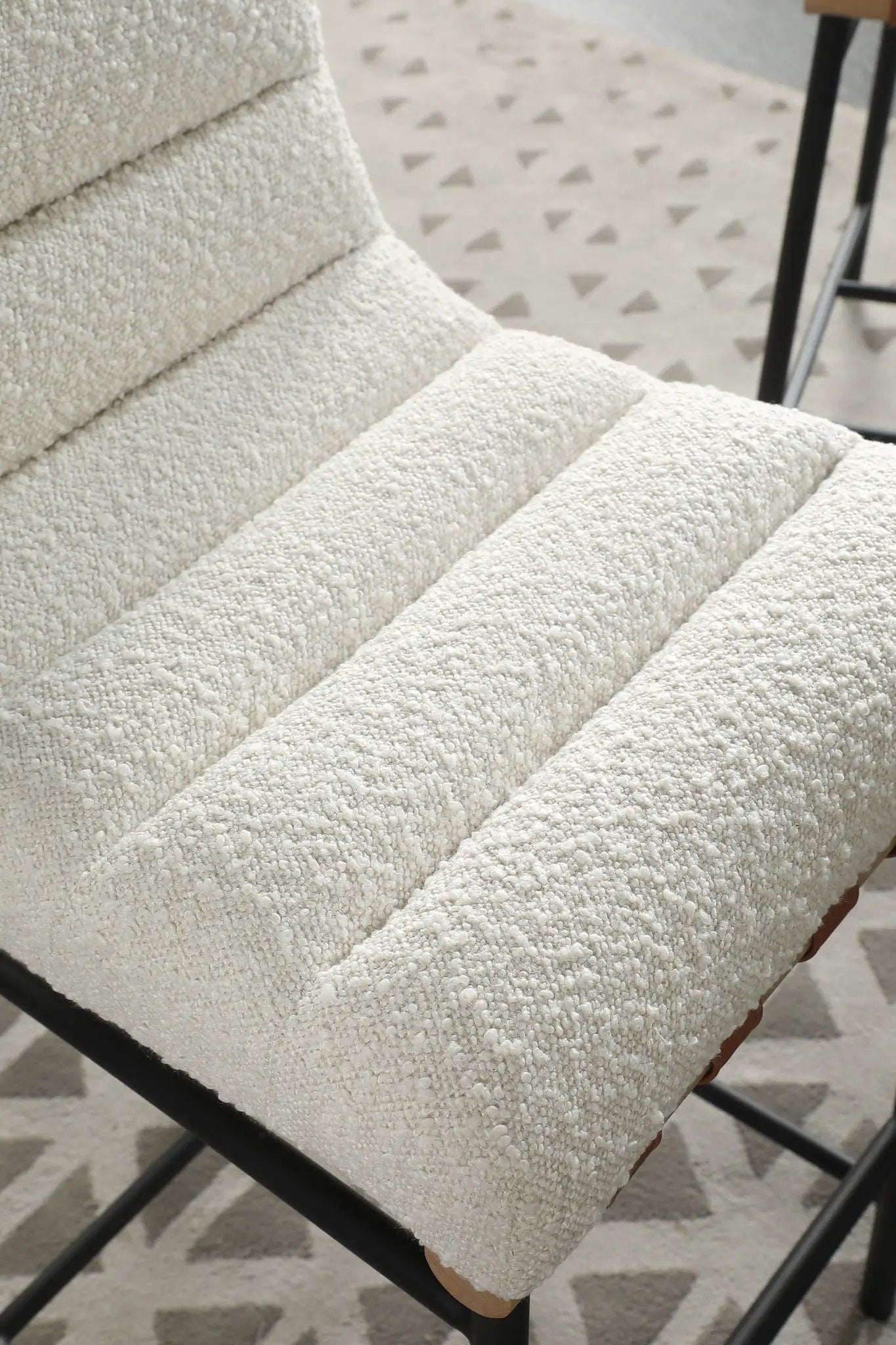 Lahni Boucle Fabric Counter Height Dining Chair