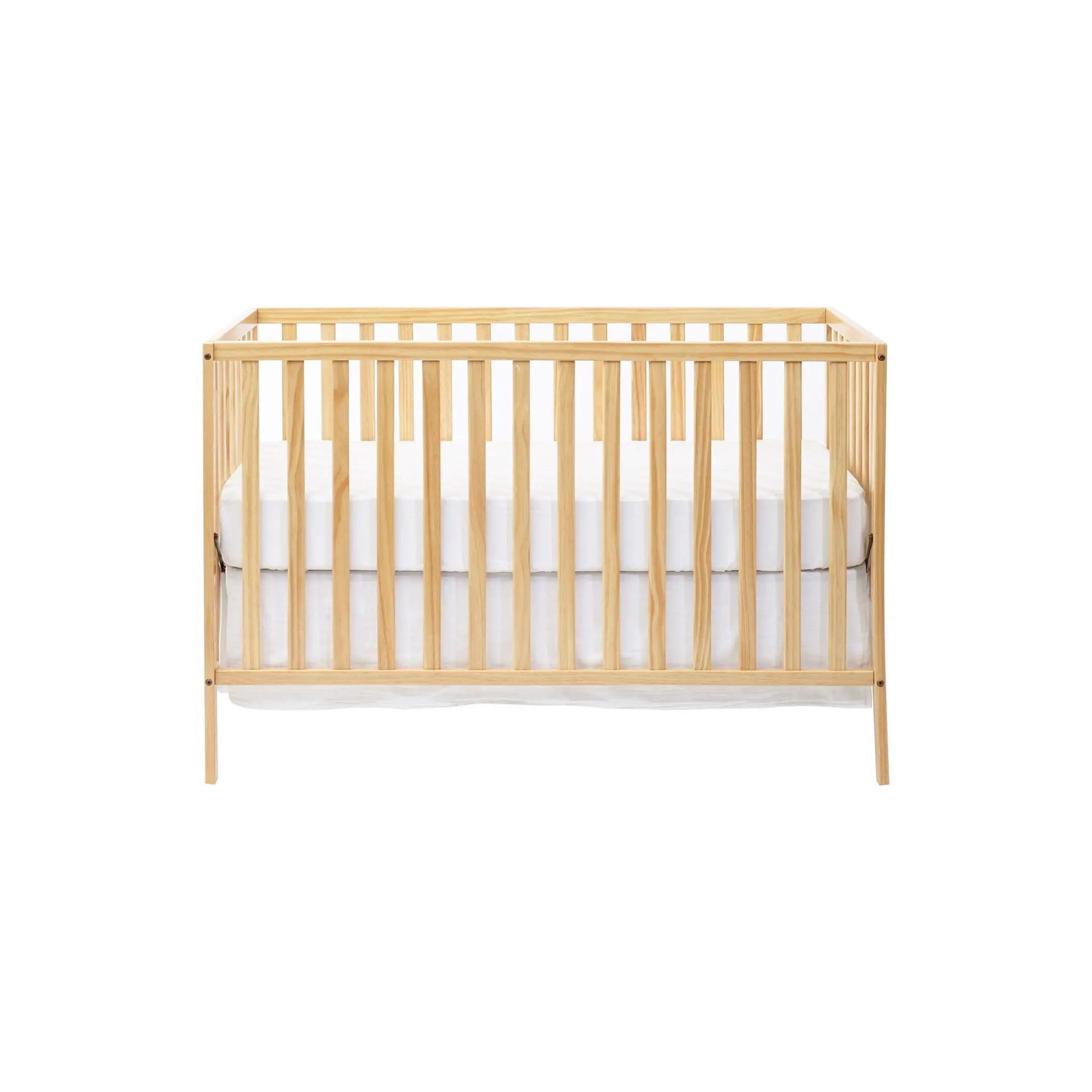 Palmer 3-in-1 Convertible Island Crib natural wood by Unique Piece Furniture with slatted sides on Tampa Home & Garden Store