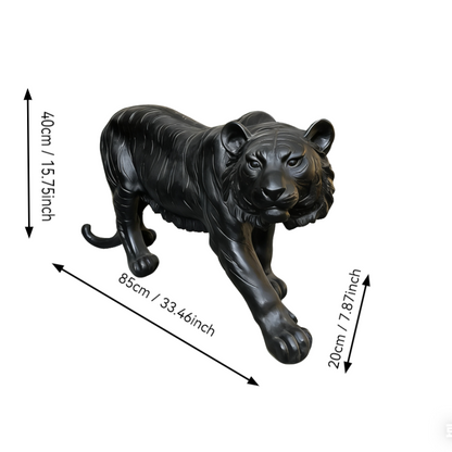 Simulated Black Tiger Resin Garden Statue by HouseOfZazla, black tiger garden sculpture on Tampa Home & Garden Store