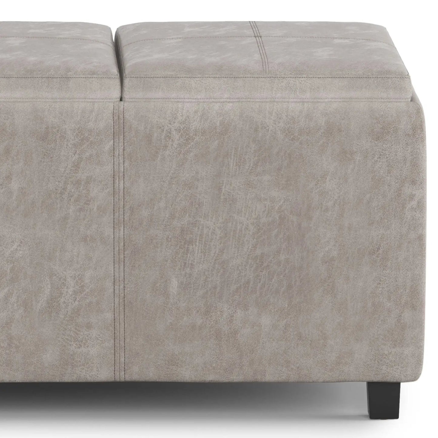 Avalon Upholstered Storage Ottoman With Trays