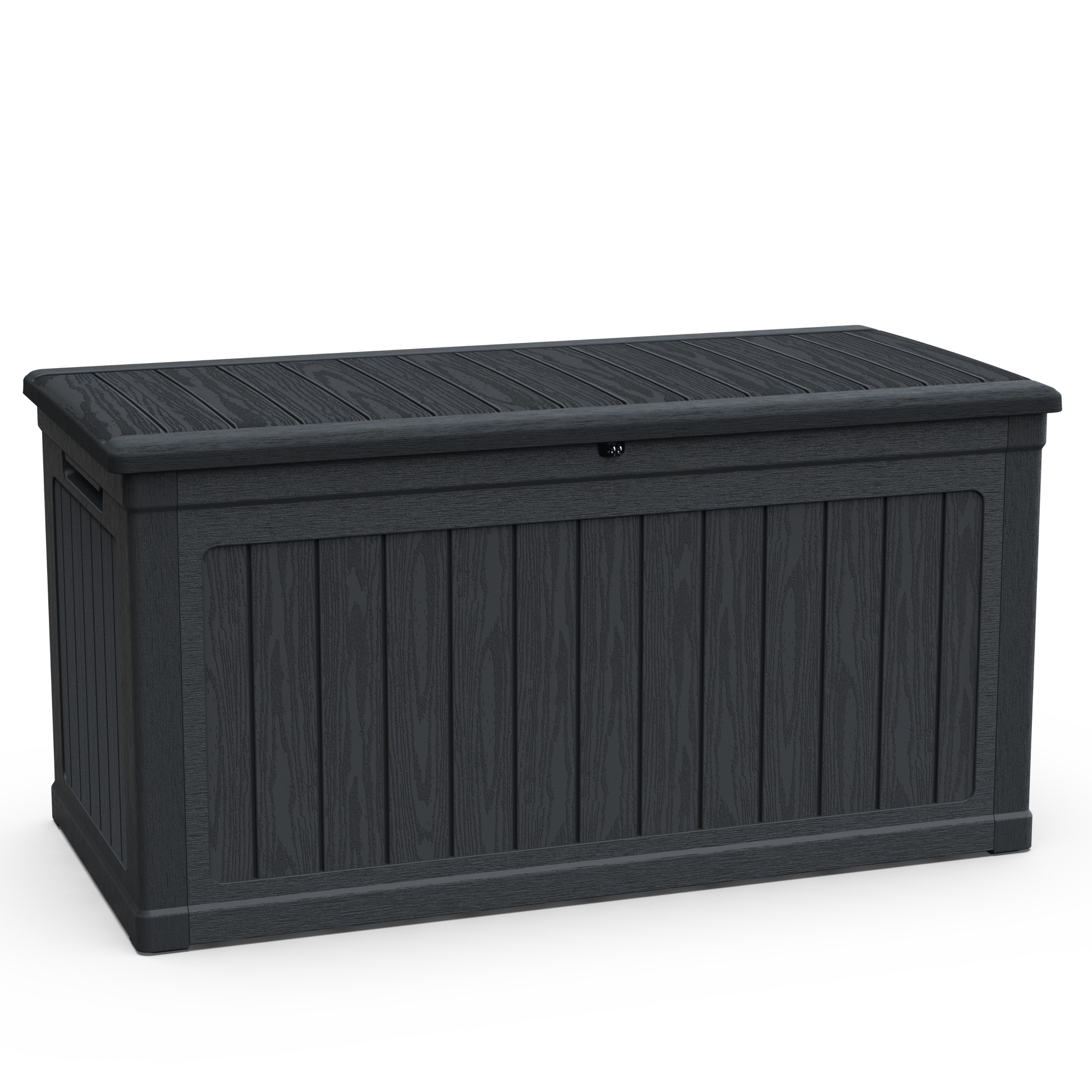 230 Gallon Large Outdoor Storage XXL Deck Box by HouseOfZazla charcoal woodgrain texture on Tampa Home & Garden Store