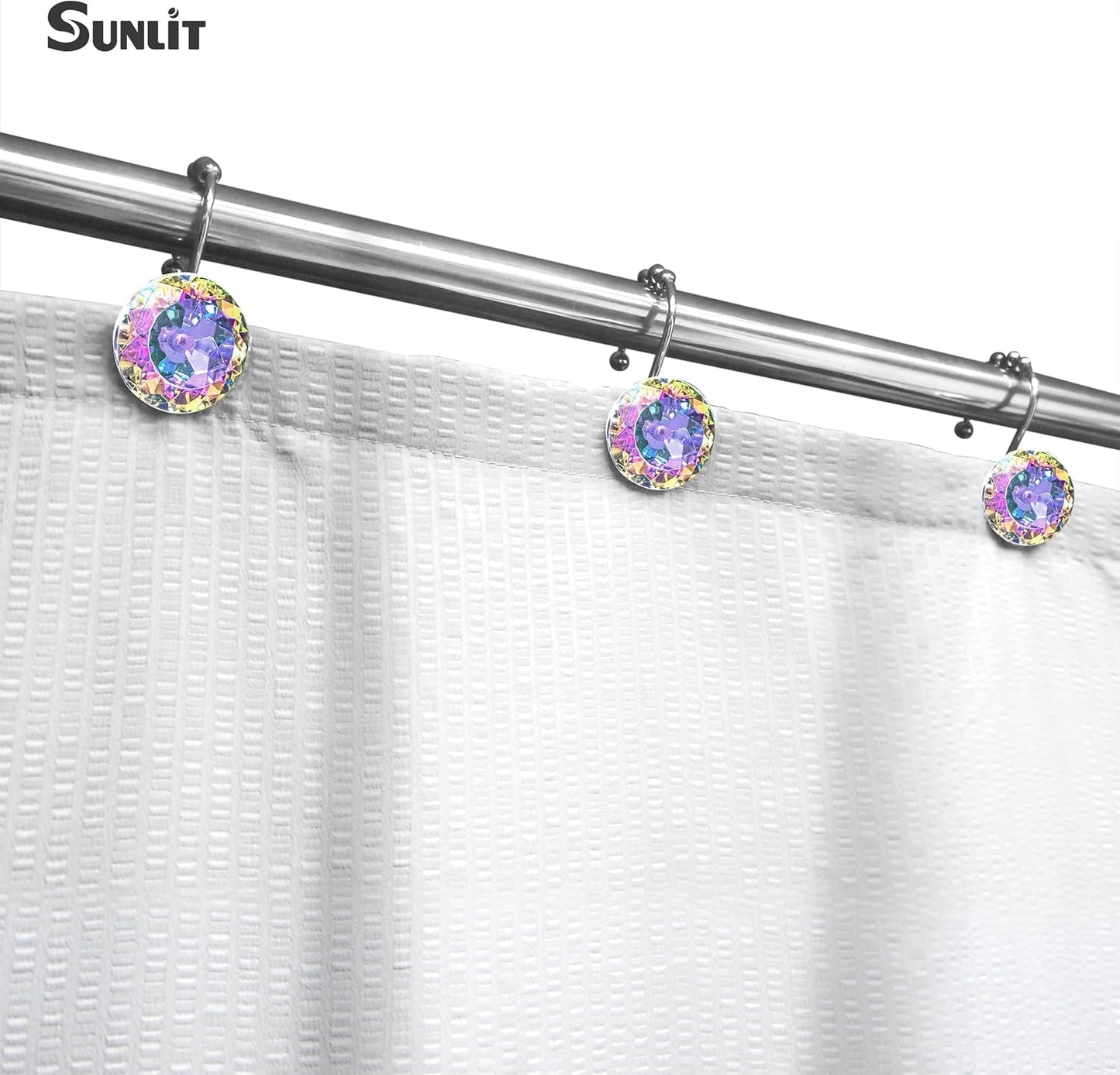 Luxury Oil-Rubbed Shower Curtain Hooks – Rust-Resistant, Easy Glide, Heavy Duty – Set of 12