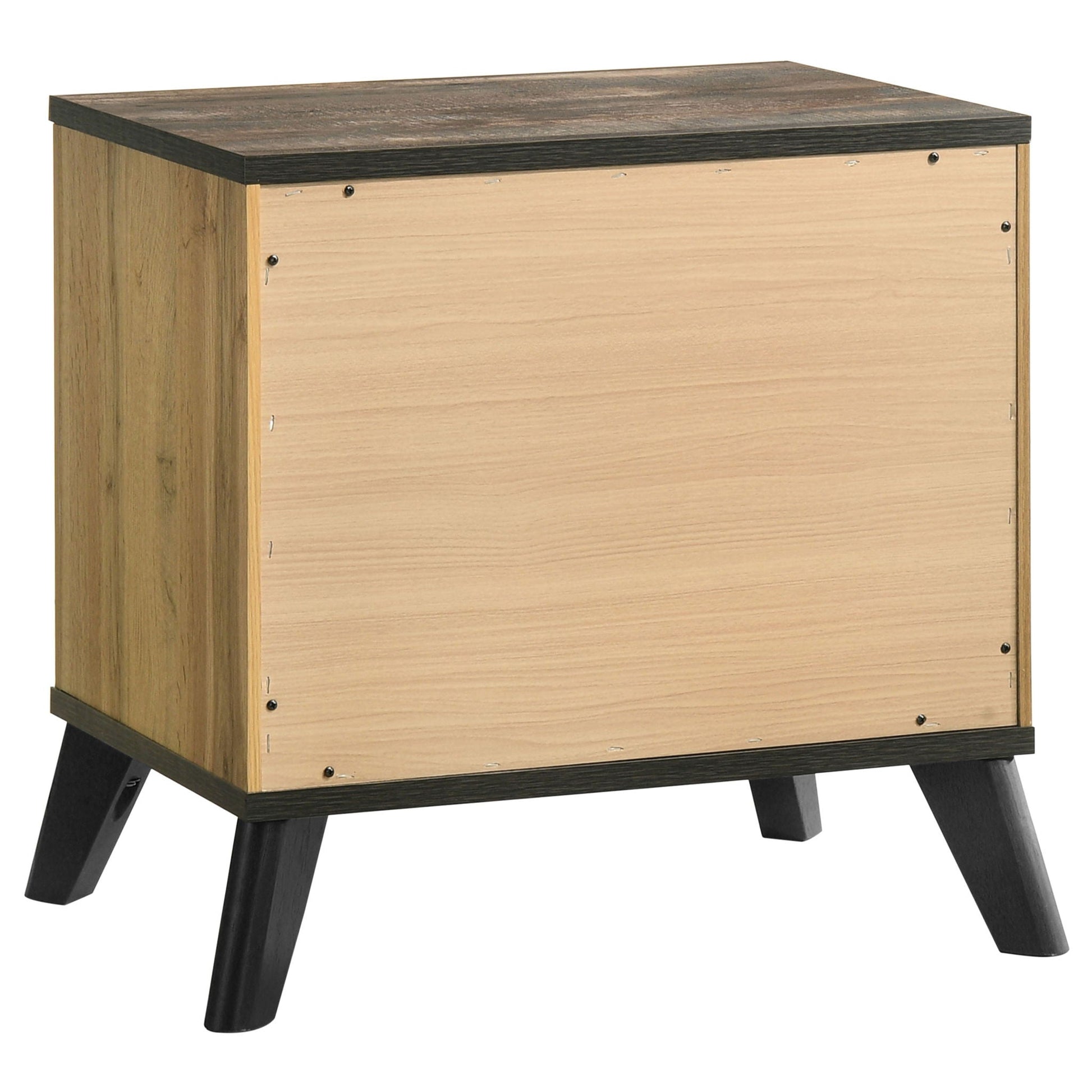 Georgina 4-Piece Queen Bedroom Set with Trim in natural wood finish with dark top and legs on Tampa Home & Garden Store