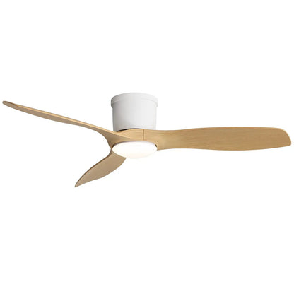 Flush Mount Ceiling Fan with Dimmable Led Light