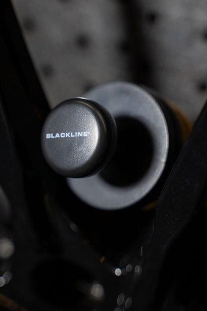 BLACKLINE Tire Shine Applicator Brush head, black metallic knob with BLACKLINE branding on Tampa Home & Garden Store