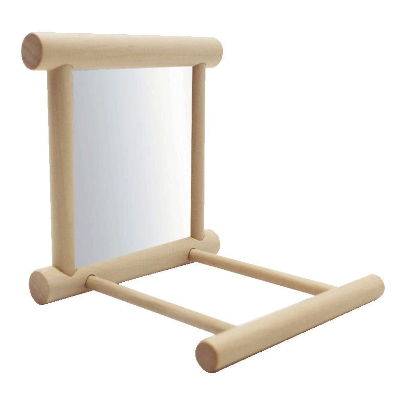 Bird stand with mirror in natural wood frame, Sell My Stuff Bird Toys on Tampa Home & Garden Store