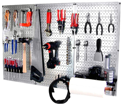 4 Foot Metal Pegboard Organizer Kit and Hooks