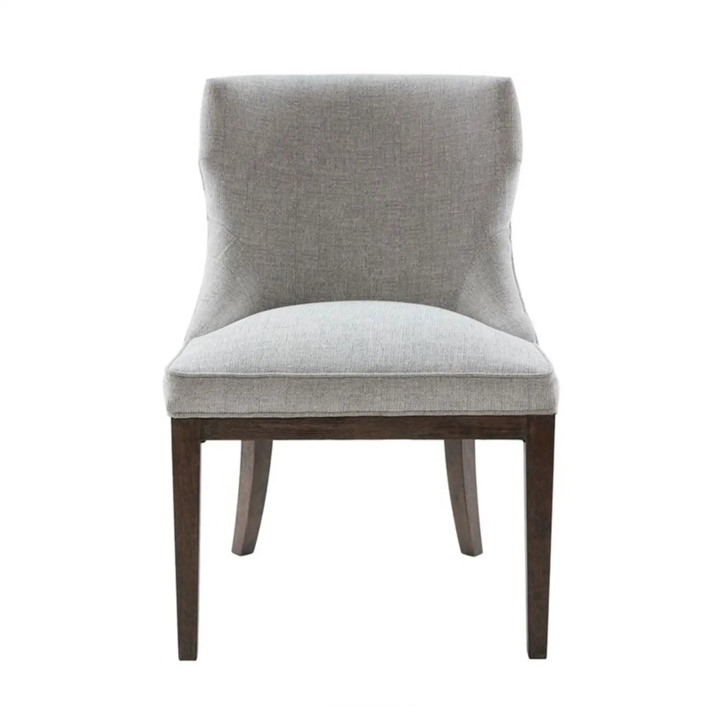 Hutton dining side chair gray upholstery with dark wood legs on Tampa Home & Garden Store