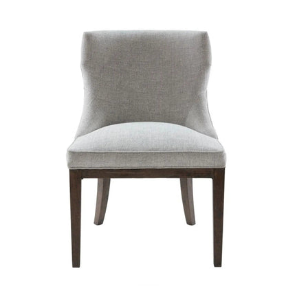 Hutton dining side chair gray upholstery with dark wood legs on Tampa Home & Garden Store