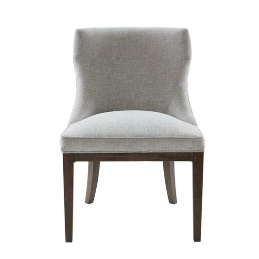 Hutton dining side chair gray upholstery with dark wood legs on Tampa Home & Garden Store