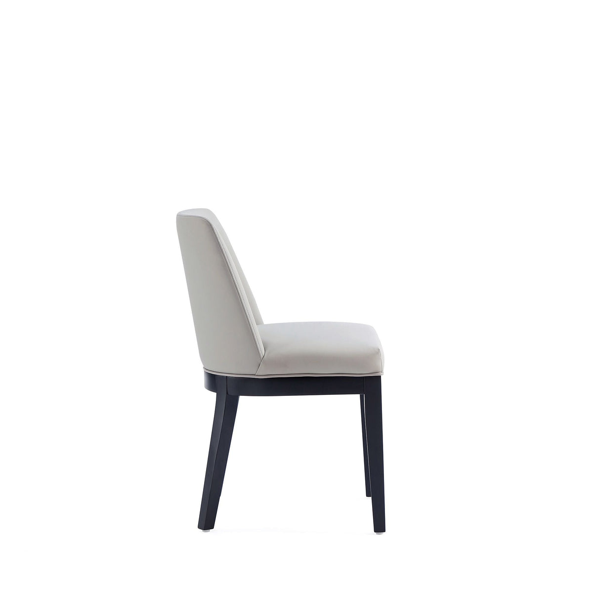 Upholstered dining chair HouseOfZazla in gray fabric with solid beech frame and dark legs on Tampa Home & Garden Store