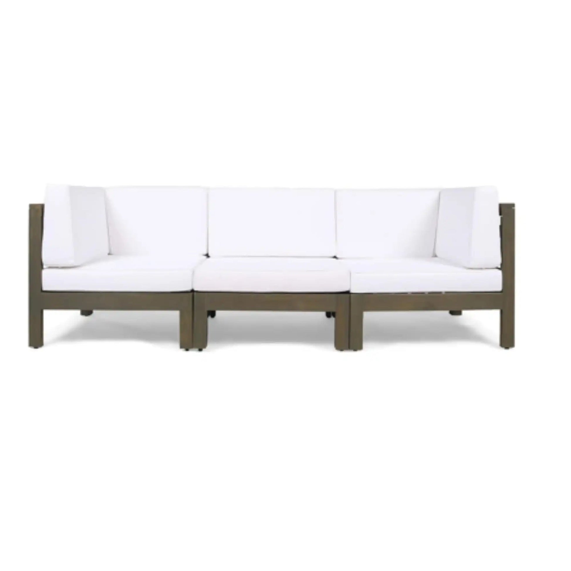 Oana 3 Piece Sofa Set water resistant cushions on brown frame HouseOfZazla on Tampa Home & Garden Store