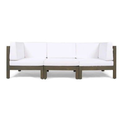 Oana 3 Piece Sofa Set water resistant cushions on brown frame HouseOfZazla on Tampa Home & Garden Store