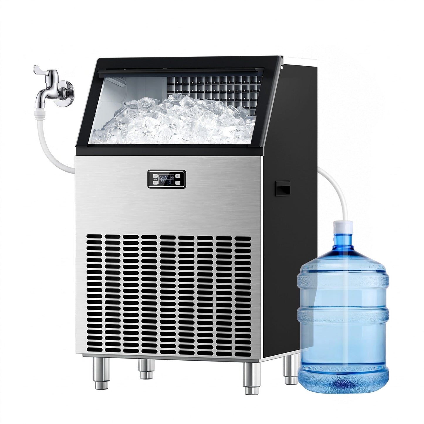 Freestanding ice maker Z5845A 265 Lbs by Kismile, stainless front with digital control on Tampa Home & Garden Store