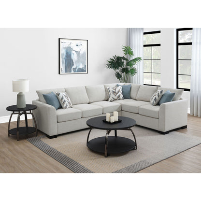 Radison greige sleeper sectional sofa by HouseOfZazla in a bright living room on Tampa Home & Garden Store