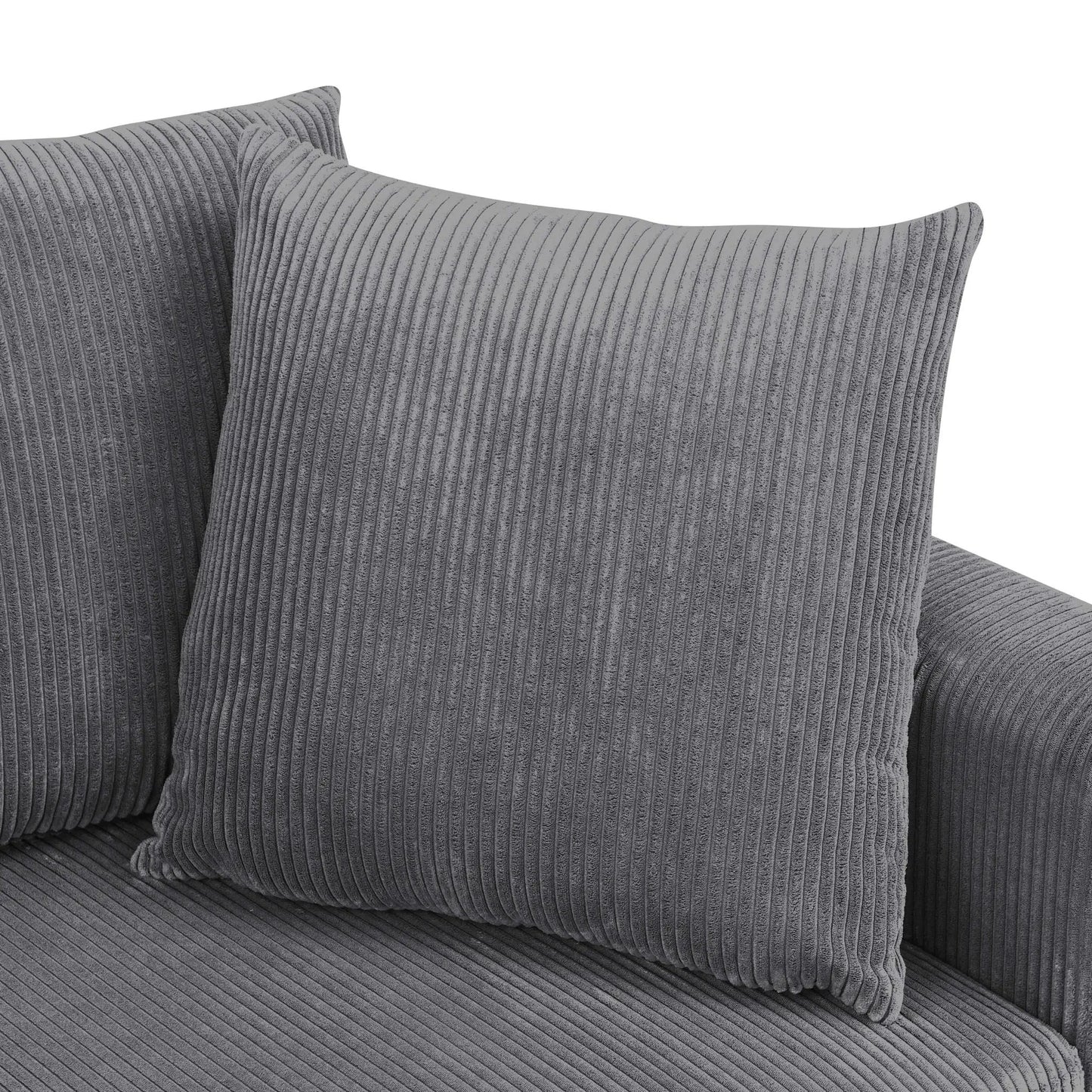 Haven 6 Piece Modular Sectional gray ribbed fabric cushions by Unique Piece Furniture on Tampa Home & Garden Store