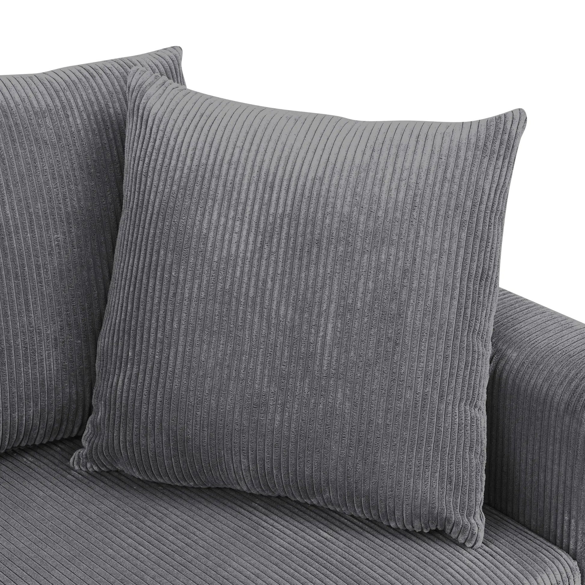 Haven 6 Piece Modular Sectional gray ribbed fabric cushions by Unique Piece Furniture on Tampa Home & Garden Store