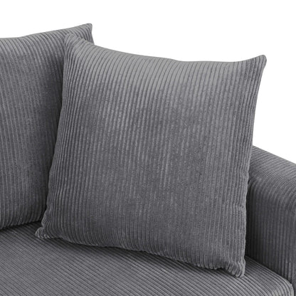 Haven 6 Piece Modular Sectional gray ribbed fabric cushions by Unique Piece Furniture on Tampa Home & Garden Store