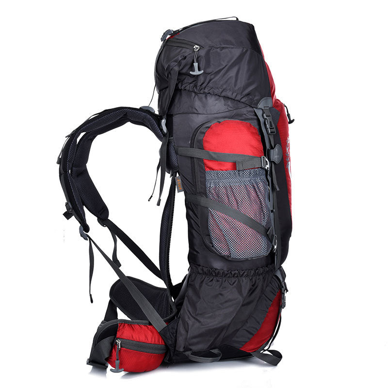 Professional mountaineering backpack 80L/85L black red with side mesh pocket My Store on Tampa Home & Garden Store