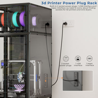 3D Printer Cabinet with double-layer filament storage and noise reduction HouseOfZazla on Tampa Home & Garden Store
