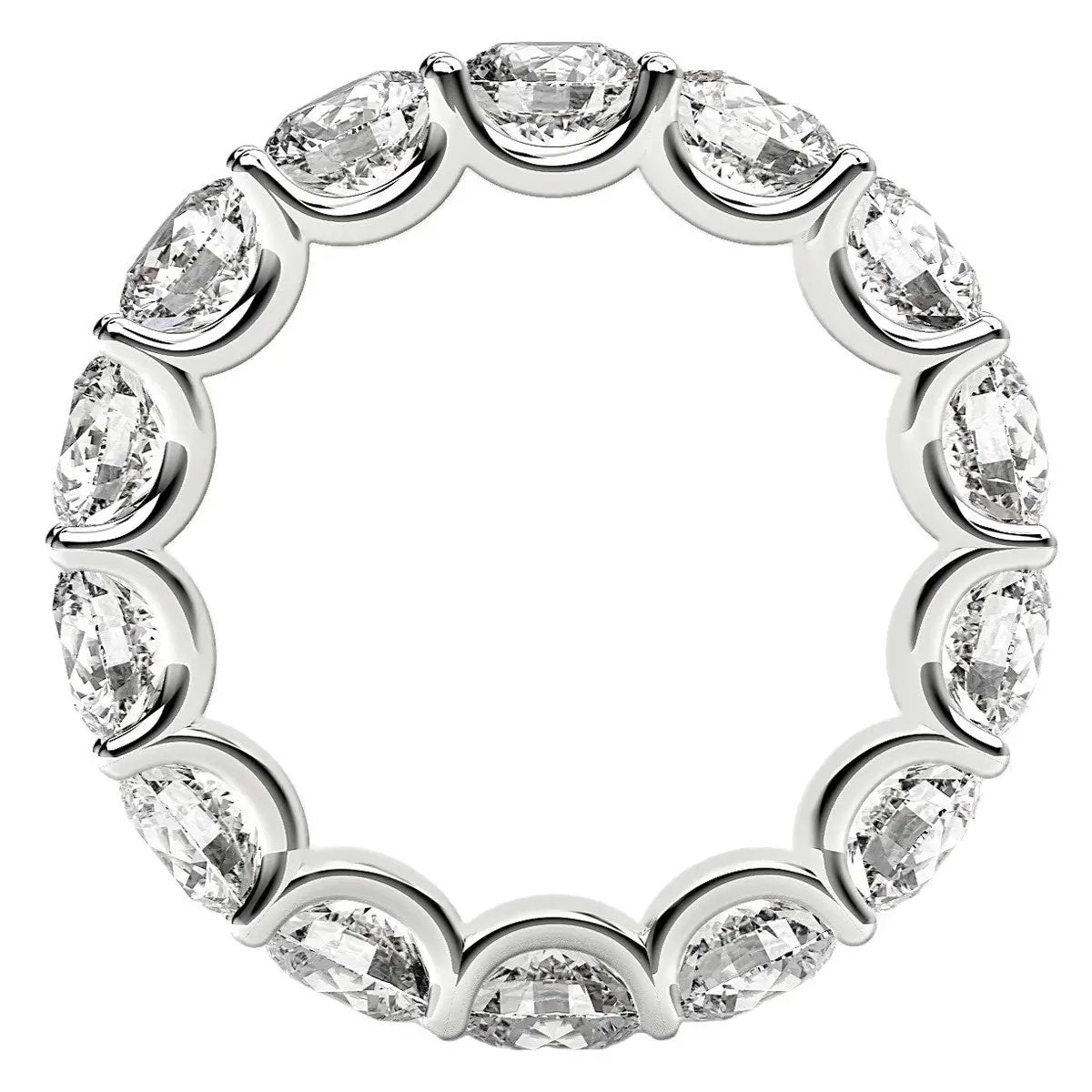 Round cut lab grown diamond eternity ring in 14k white gold by Bids.com, 6 cttw FG/VS2 on Tampa Home & Garden Store