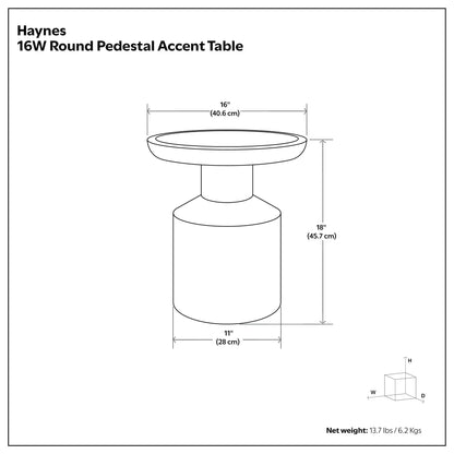 Haynes Handcrafted Wooden Accent Side Table