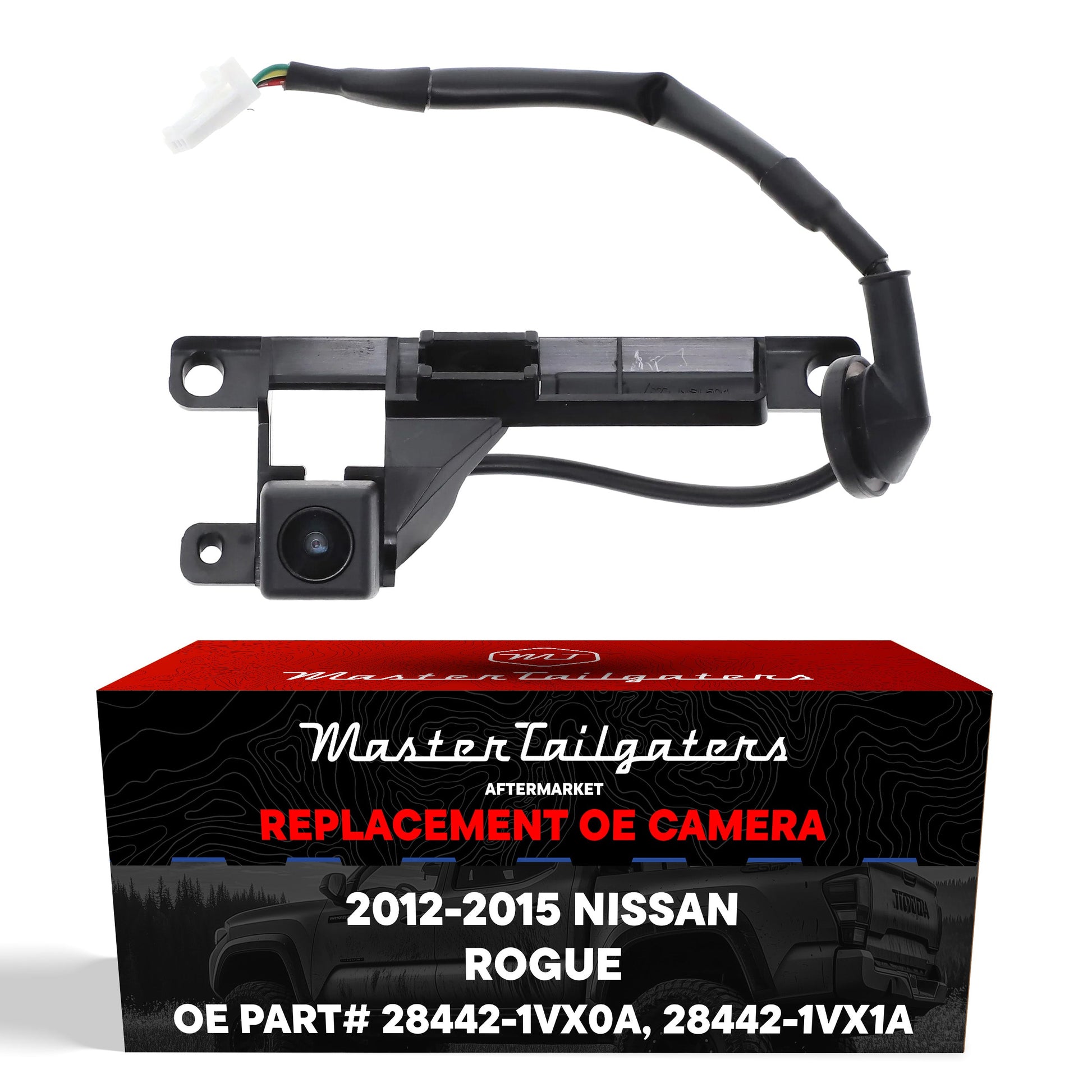 Master Tailgaters OEM backup camera for Nissan Rogue Type 2 (2012-2015), black housing on Tampa Home & Garden Store