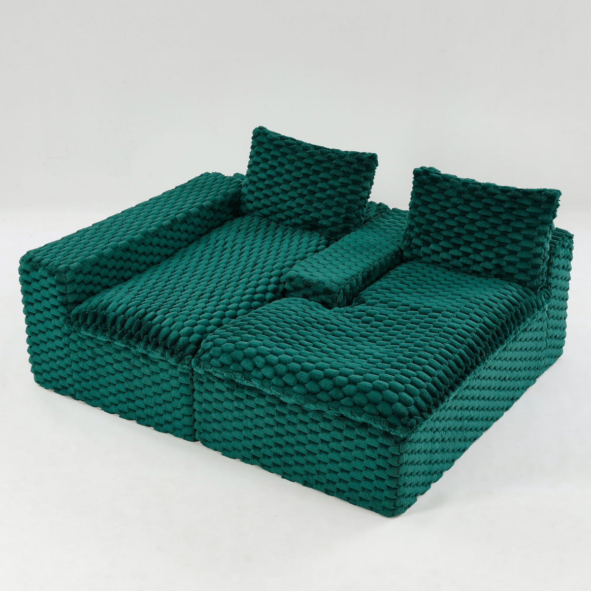 Modular Convertible Sofa and Twin Chaise Lounge