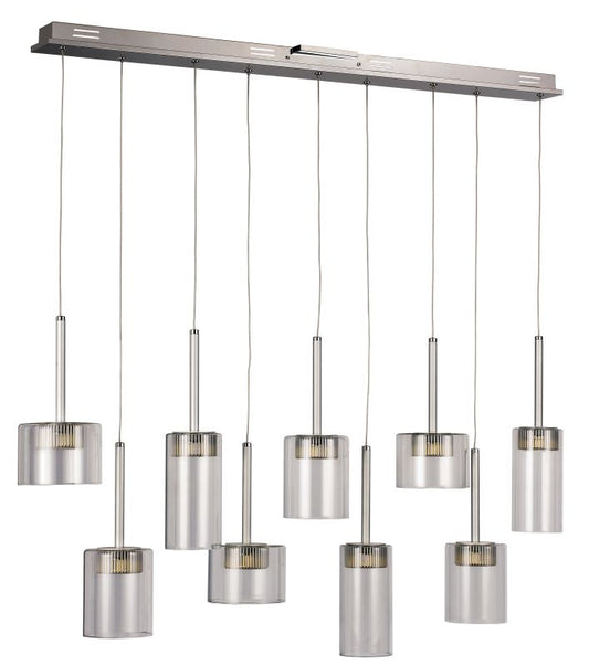 Trans Globe 9 Light Led Polished Chrome Sconce
