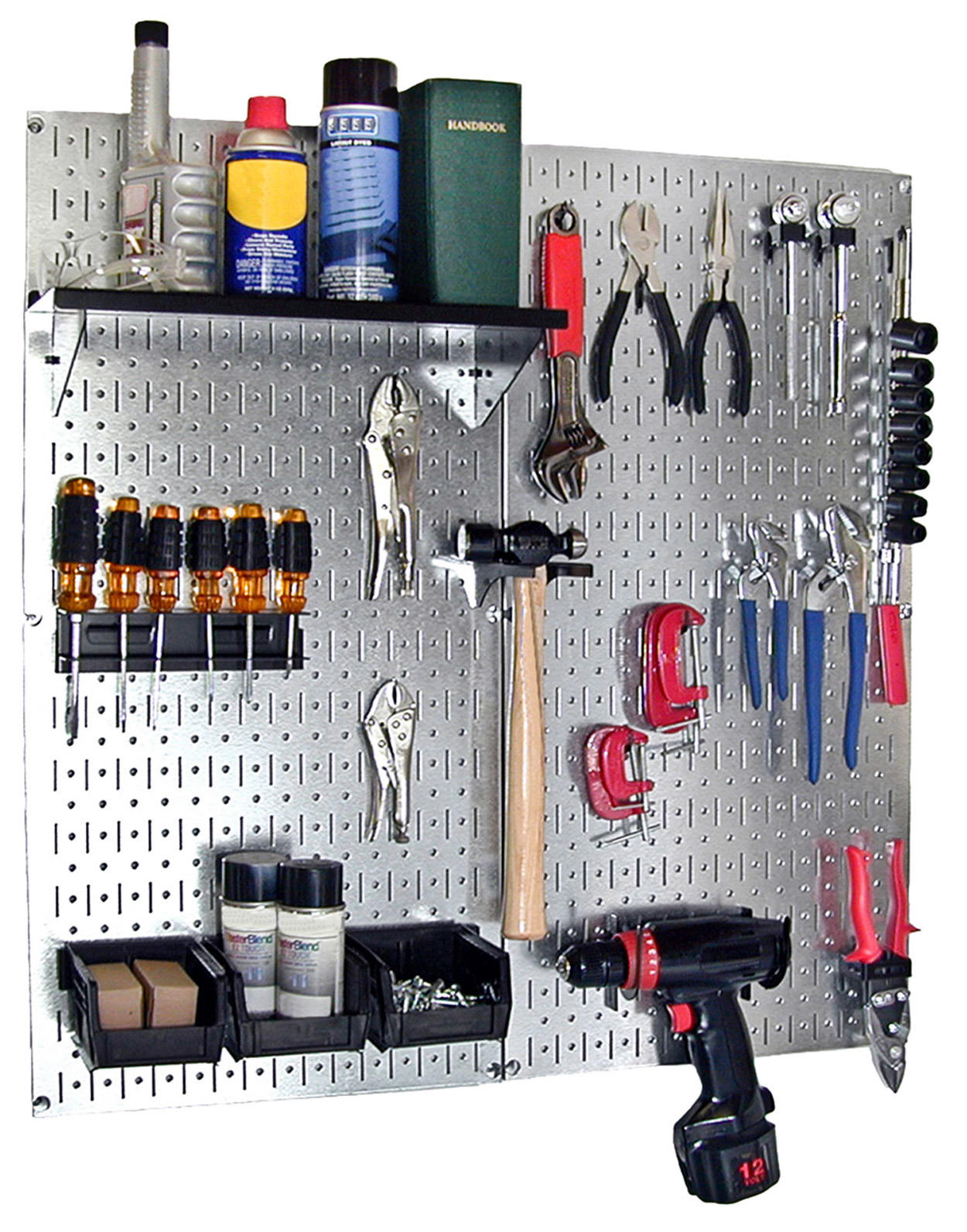 Heavy Duty Metal Pegboard Tool Storage Kit