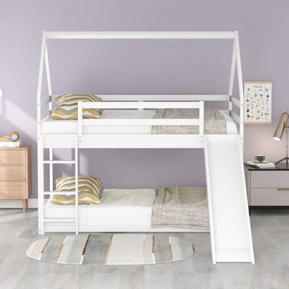 House Shape Bunk Bed white finish with ladder by Unique Piece Furniture on Tampa Home & Garden Store